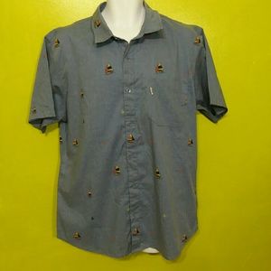 Walker Refinery Nautical Print Button Front Shirt